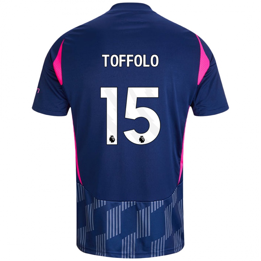 Niño Camiseta Harry Toffolo #15 Azul Real Rosa 2ª Equipación 2024/25 La Camisa Chile