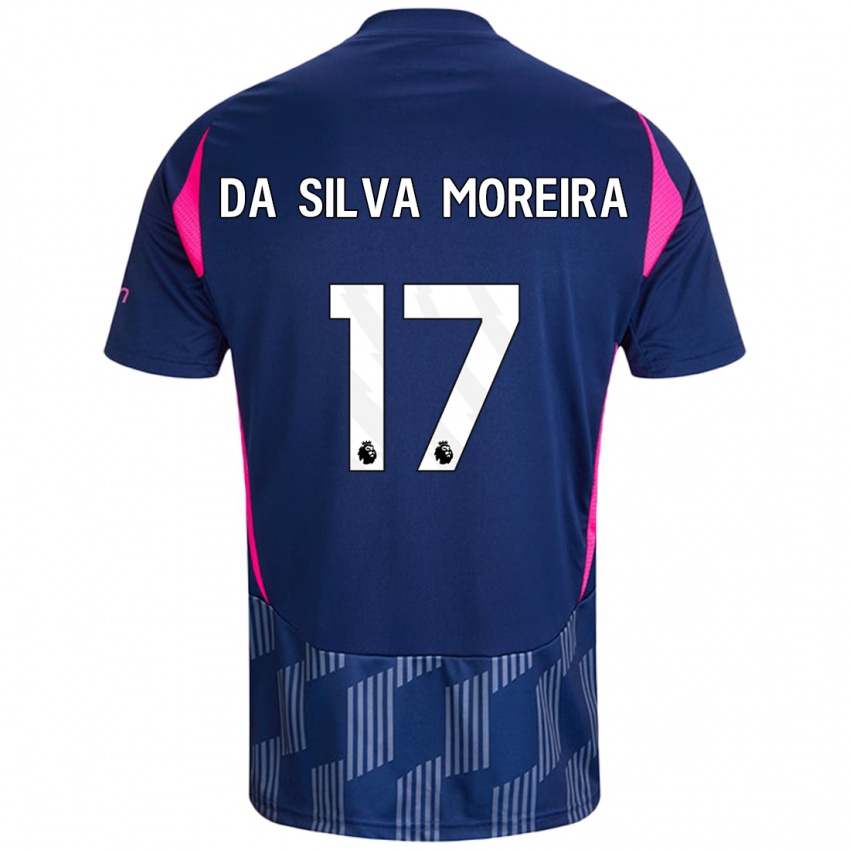 Niño Camiseta Eric Da Silva Moreira #17 Azul Real Rosa 2ª Equipación 2024/25 La Camisa Chile