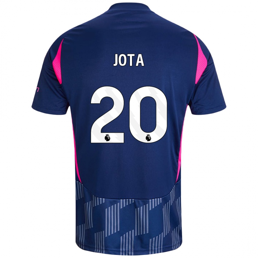 Niño Camiseta Jota Silva #20 Azul Real Rosa 2ª Equipación 2024/25 La Camisa Chile