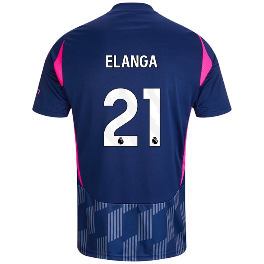 Niño Camiseta Anthony Elanga #21 Azul Real Rosa 2ª Equipación 2024/25 La Camisa Chile