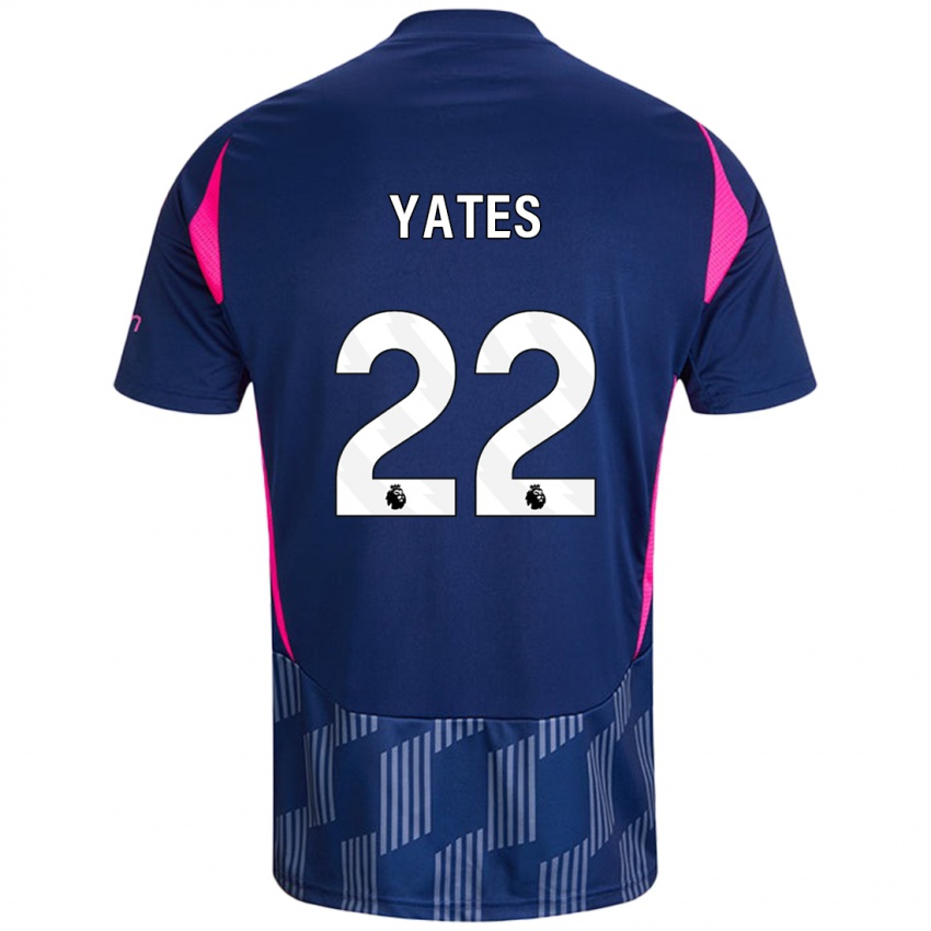 Niño Camiseta Ryan Yates #22 Azul Real Rosa 2ª Equipación 2024/25 La Camisa Chile