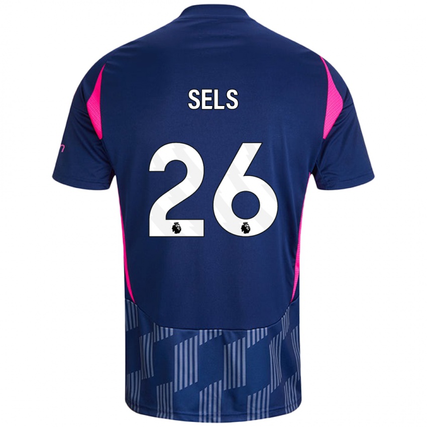 Niño Camiseta Matz Sels #26 Azul Real Rosa 2ª Equipación 2024/25 La Camisa Chile