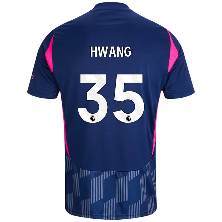 Niño Camiseta Ui-Jo Hwang #35 Azul Real Rosa 2ª Equipación 2024/25 La Camisa Chile