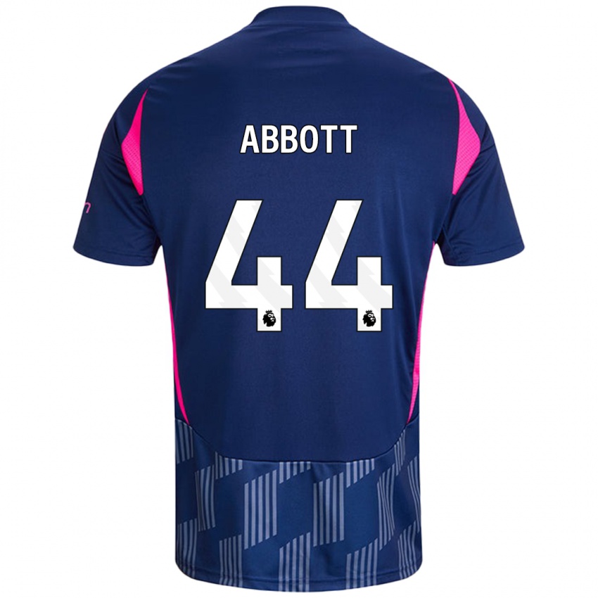 Niño Camiseta Zach Abbott #44 Azul Real Rosa 2ª Equipación 2024/25 La Camisa Chile