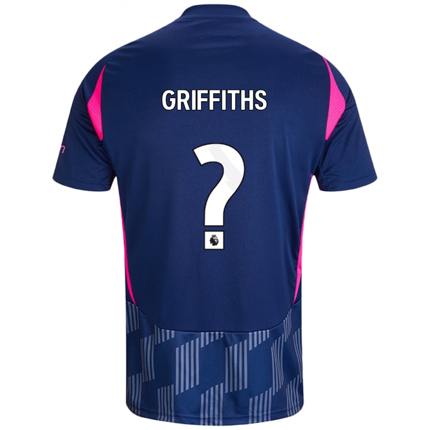 Niño Camiseta Harry Griffiths #0 Azul Real Rosa 2ª Equipación 2024/25 La Camisa Chile