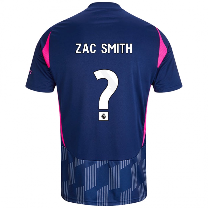 Niño Camiseta Zac Smith #0 Azul Real Rosa 2ª Equipación 2024/25 La Camisa Chile