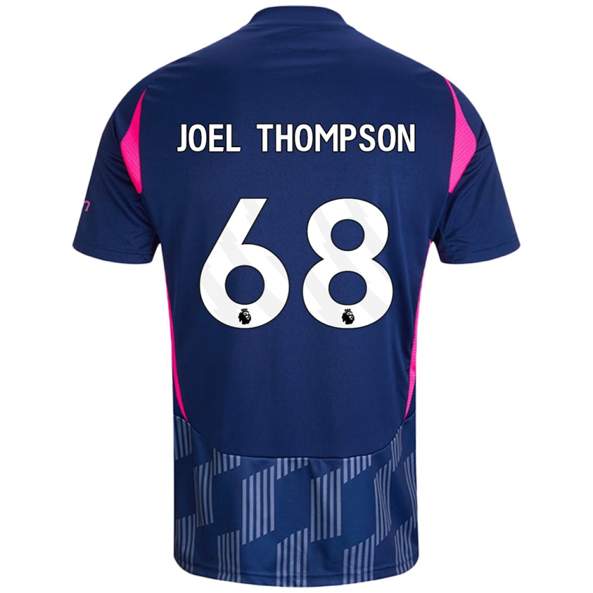 Niño Camiseta Joel Thompson #68 Azul Real Rosa 2ª Equipación 2024/25 La Camisa Chile