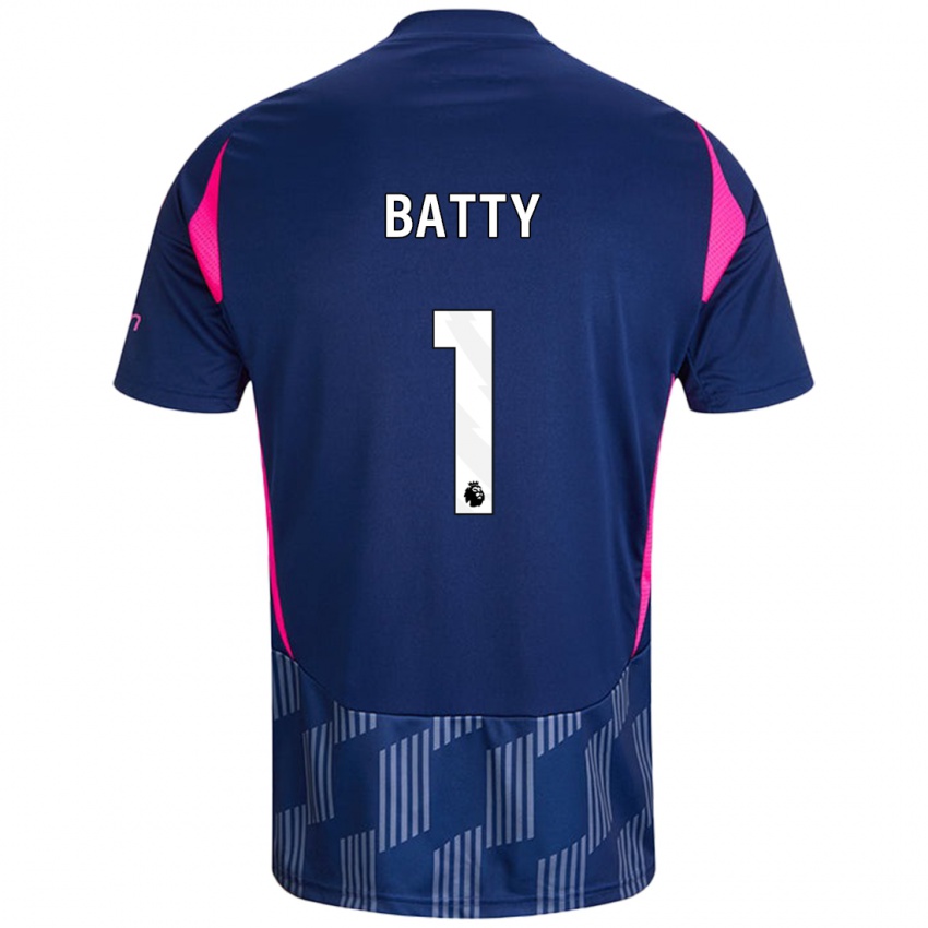 Niño Camiseta Emily Batty #1 Azul Real Rosa 2ª Equipación 2024/25 La Camisa Chile