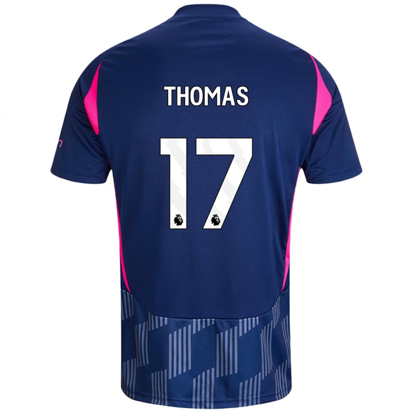 Niño Camiseta Freya Thomas #17 Azul Real Rosa 2ª Equipación 2024/25 La Camisa Chile