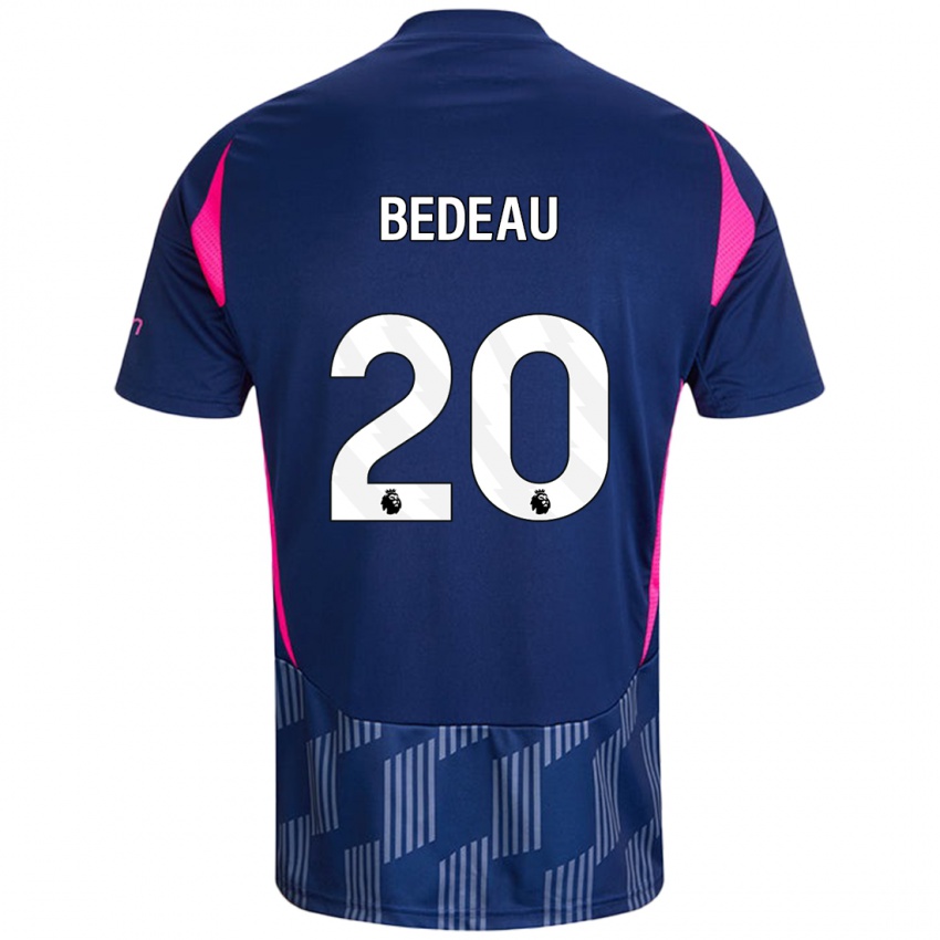 Niño Camiseta Naomi Bedeau #20 Azul Real Rosa 2ª Equipación 2024/25 La Camisa Chile