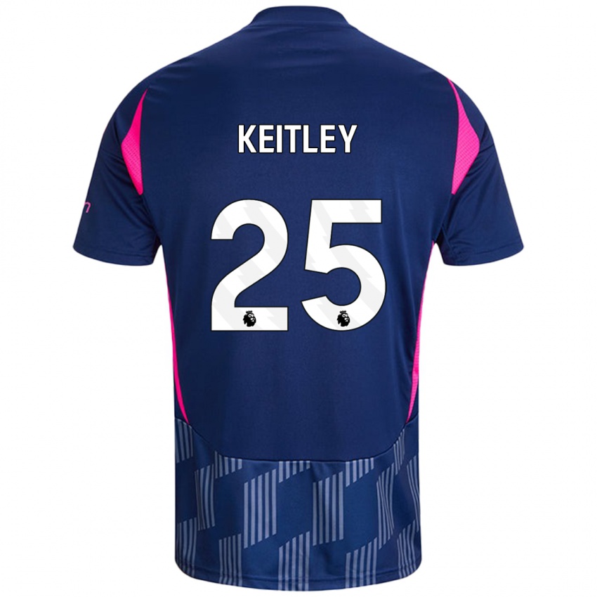 Niño Camiseta Alice Keitley #25 Azul Real Rosa 2ª Equipación 2024/25 La Camisa Chile