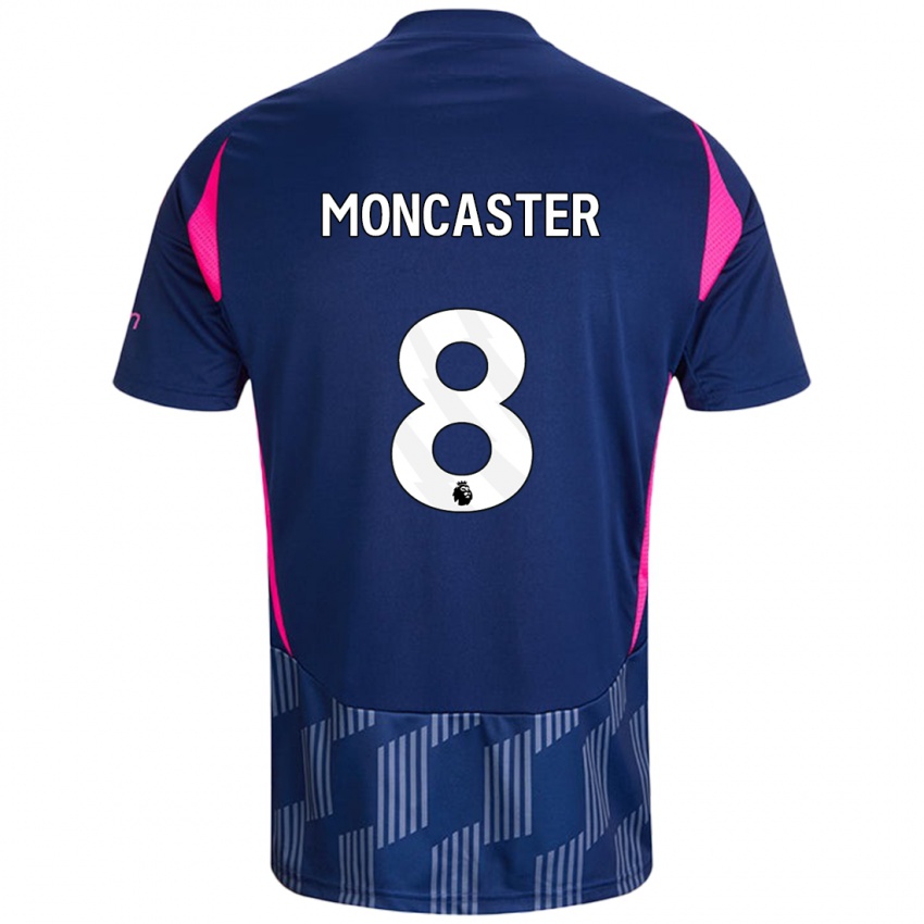 Niño Camiseta Mai Moncaster #8 Azul Real Rosa 2ª Equipación 2024/25 La Camisa Chile