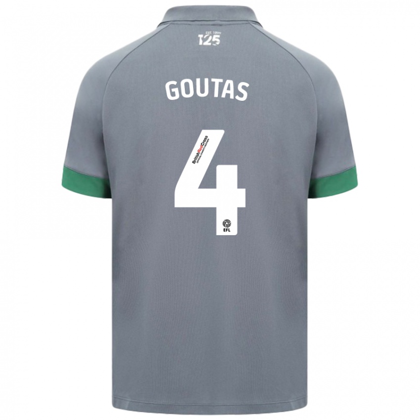 Niño Camiseta Dimitrios Goutas #4 Gris Oscuro 2ª Equipación 2024/25 La Camisa Chile