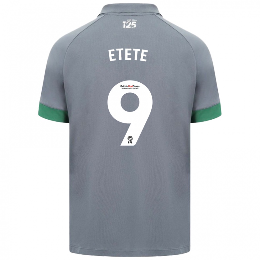 Niño Camiseta Kion Etete #9 Gris Oscuro 2ª Equipación 2024/25 La Camisa Chile