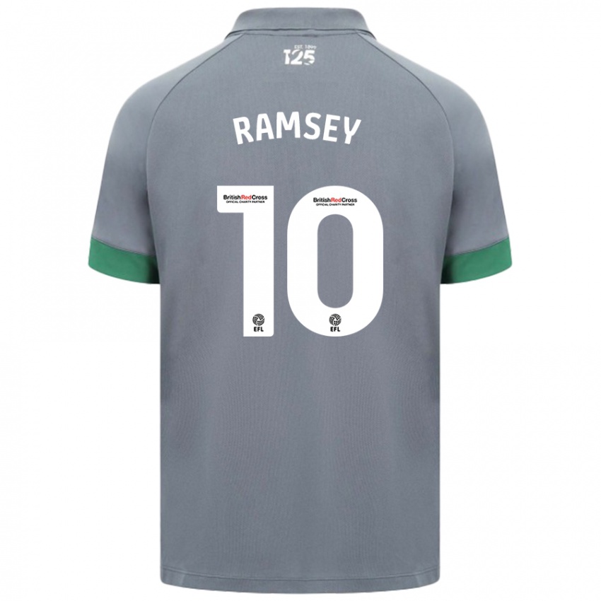 Niño Camiseta Aaron Ramsey #10 Gris Oscuro 2ª Equipación 2024/25 La Camisa Chile