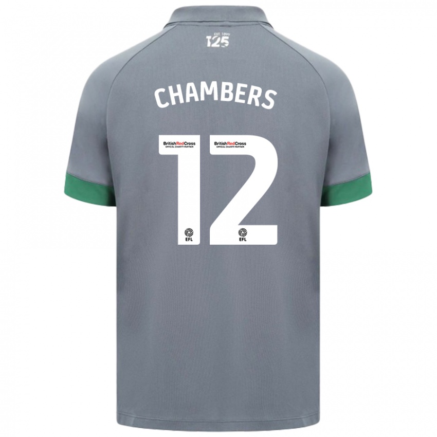 Niño Camiseta Calum Chambers #12 Gris Oscuro 2ª Equipación 2024/25 La Camisa Chile