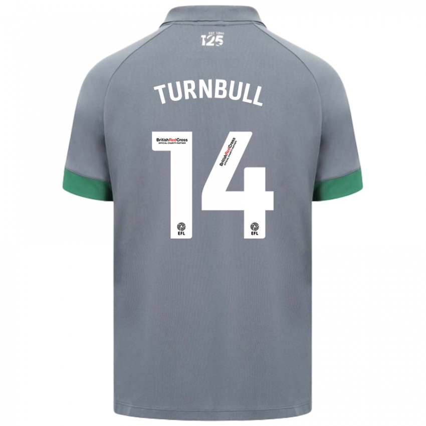 Niño Camiseta David Turnbull #14 Gris Oscuro 2ª Equipación 2024/25 La Camisa Chile