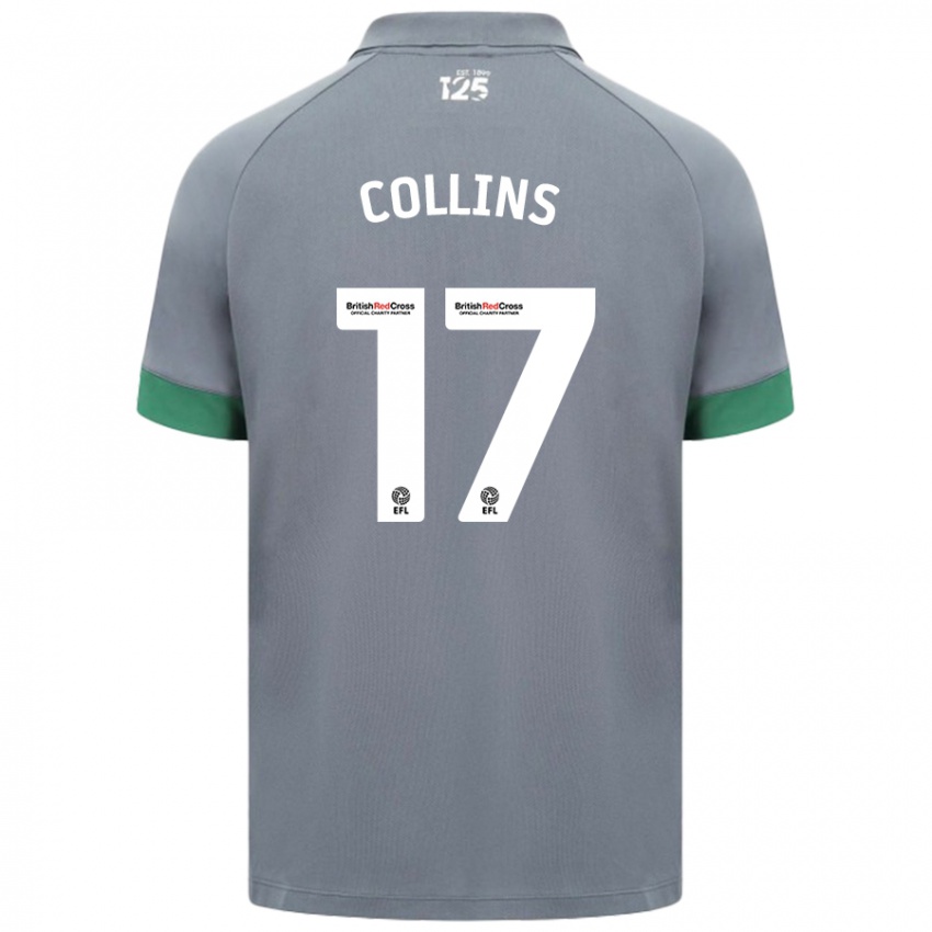 Niño Camiseta Jamilu Collins #17 Gris Oscuro 2ª Equipación 2024/25 La Camisa Chile