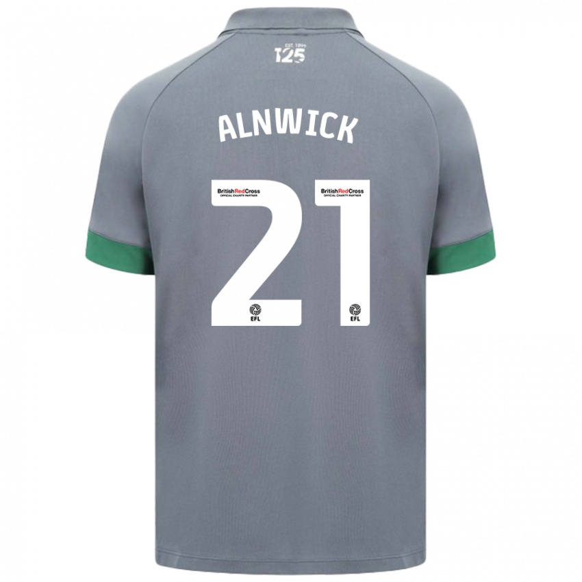 Niño Camiseta Jak Alnwick #21 Gris Oscuro 2ª Equipación 2024/25 La Camisa Chile