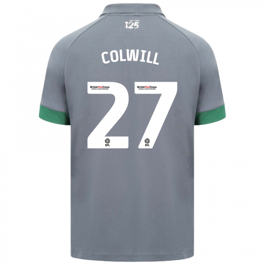 Niño Camiseta Rubin Colwill #27 Gris Oscuro 2ª Equipación 2024/25 La Camisa Chile