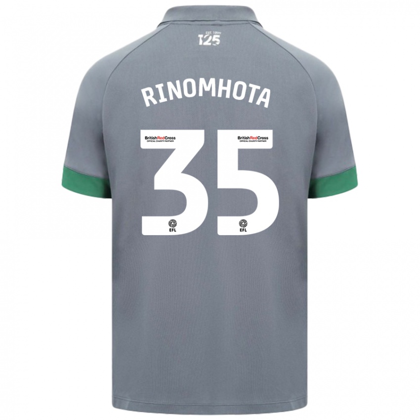 Niño Camiseta Andy Rinomhota #35 Gris Oscuro 2ª Equipación 2024/25 La Camisa Chile