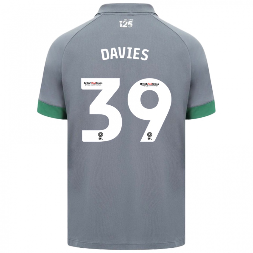 Niño Camiseta Isaak Davies #39 Gris Oscuro 2ª Equipación 2024/25 La Camisa Chile