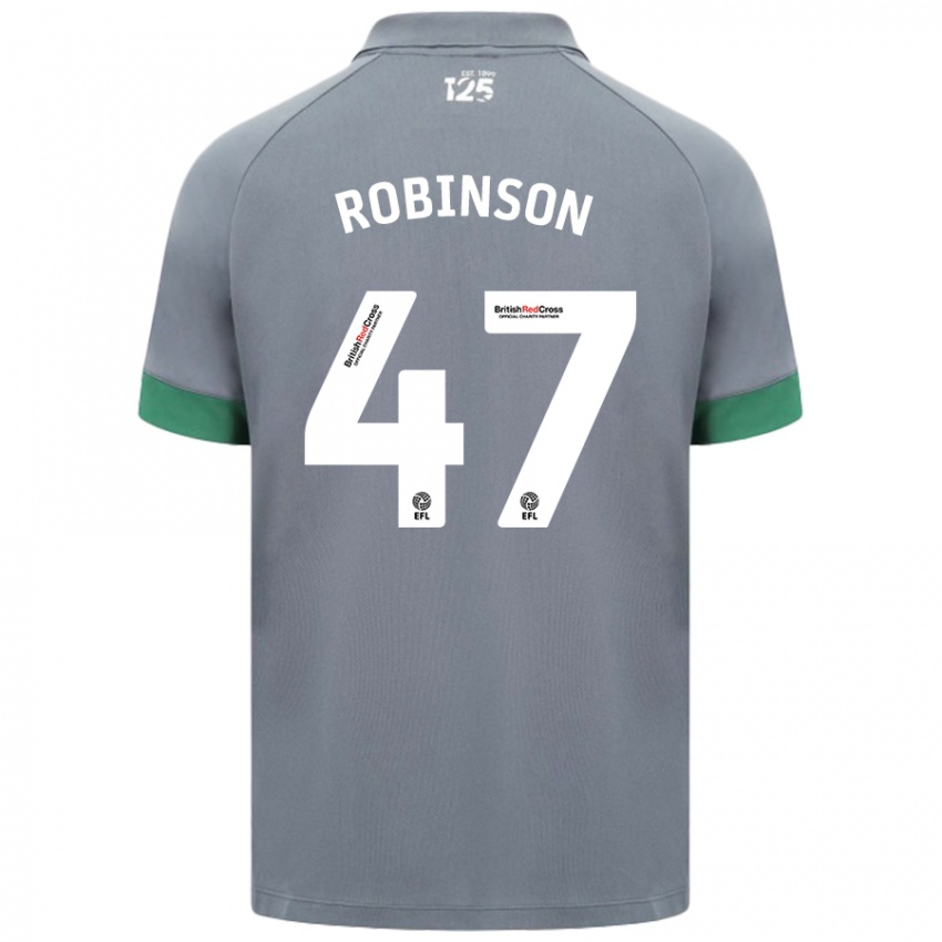 Niño Camiseta Callum Robinson #47 Gris Oscuro 2ª Equipación 2024/25 La Camisa Chile