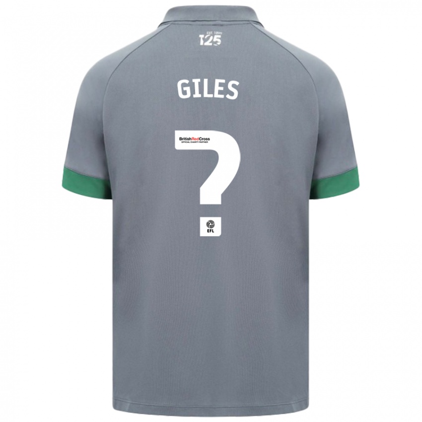 Niño Camiseta Luey Giles #0 Gris Oscuro 2ª Equipación 2024/25 La Camisa Chile