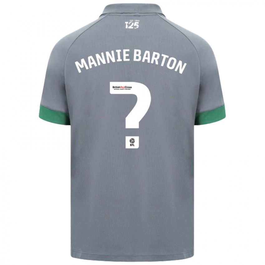 Niño Camiseta Mannie Barton #0 Gris Oscuro 2ª Equipación 2024/25 La Camisa Chile