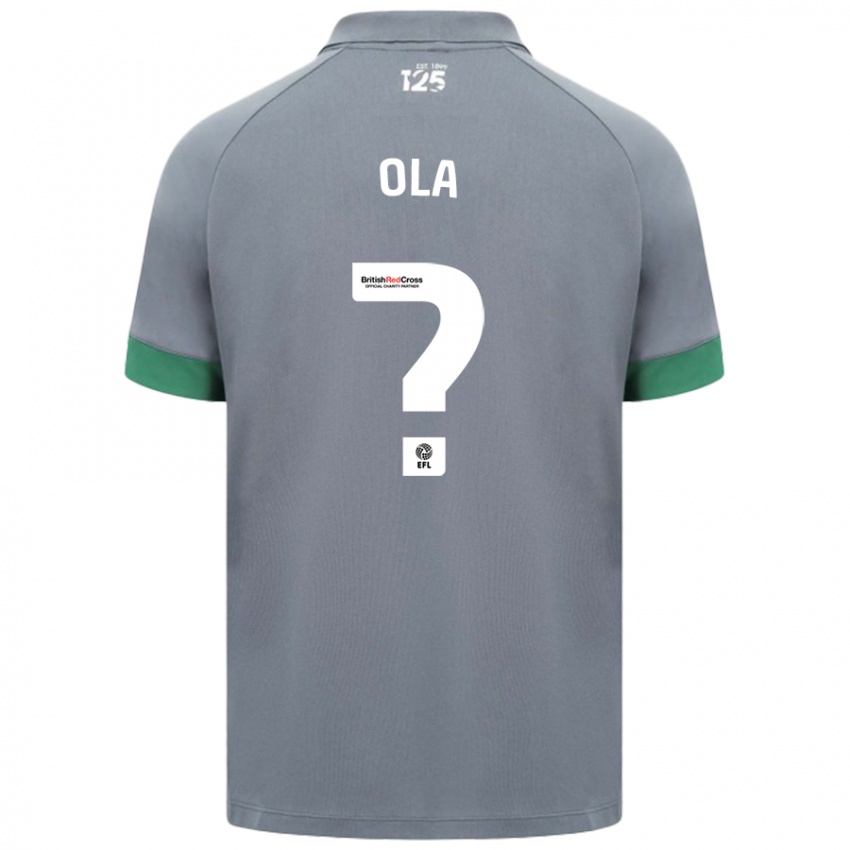 Niño Camiseta Daniel Ola #0 Gris Oscuro 2ª Equipación 2024/25 La Camisa Chile