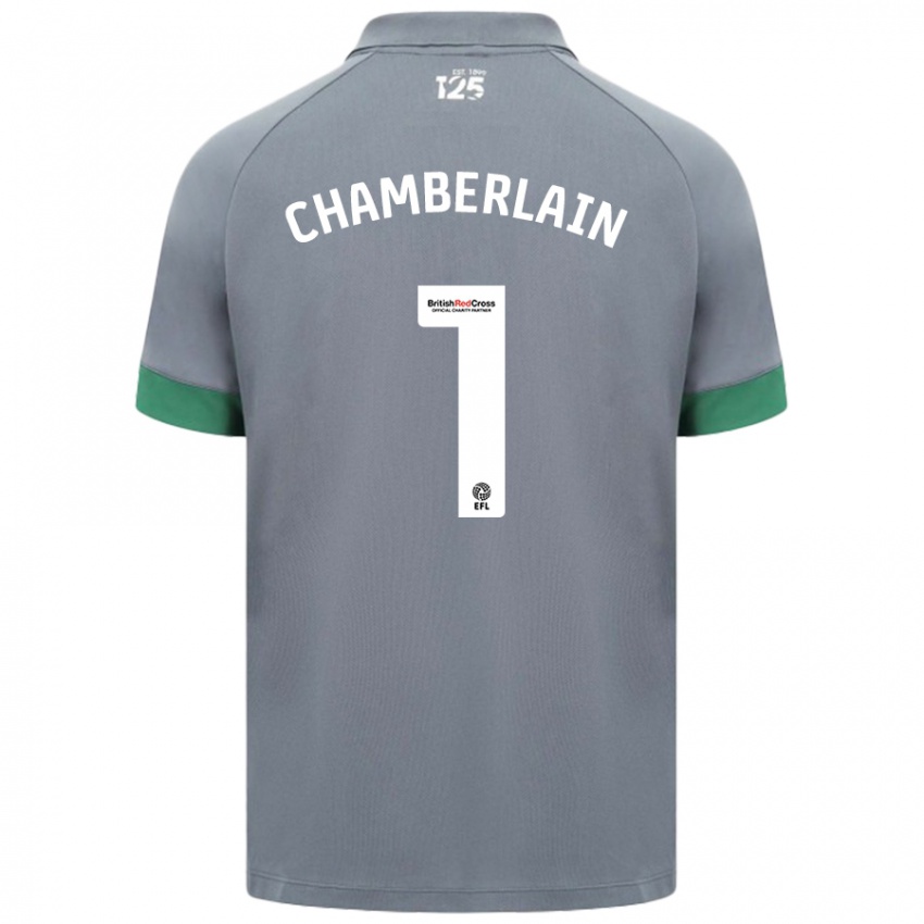 Niño Camiseta Ceryn Chamberlain #1 Gris Oscuro 2ª Equipación 2024/25 La Camisa Chile