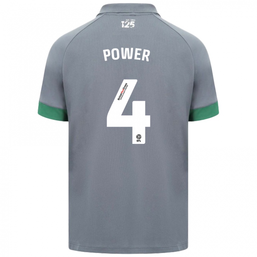 Niño Camiseta Hannah Power #4 Gris Oscuro 2ª Equipación 2024/25 La Camisa Chile