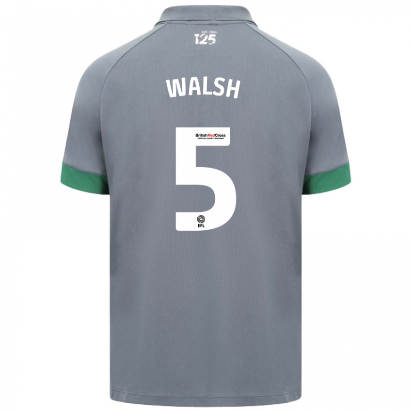 Niño Camiseta Siobhan Walsh #5 Gris Oscuro 2ª Equipación 2024/25 La Camisa Chile