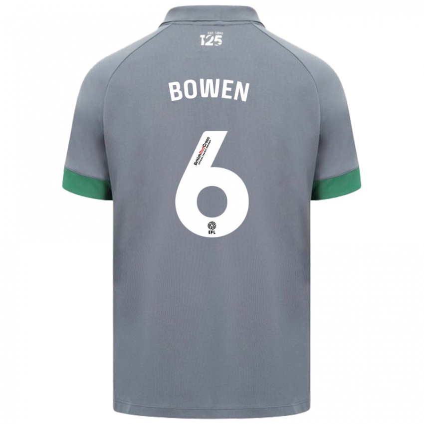 Niño Camiseta Megan Bowen #6 Gris Oscuro 2ª Equipación 2024/25 La Camisa Chile