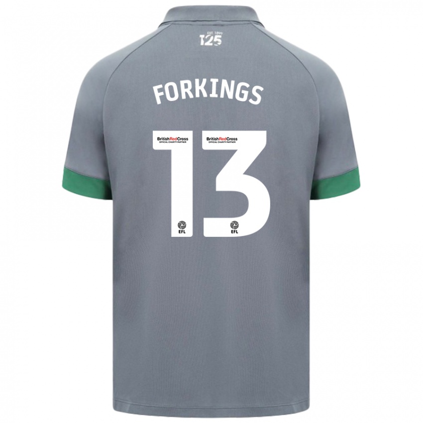 Niño Camiseta Amelia Forkings #13 Gris Oscuro 2ª Equipación 2024/25 La Camisa Chile