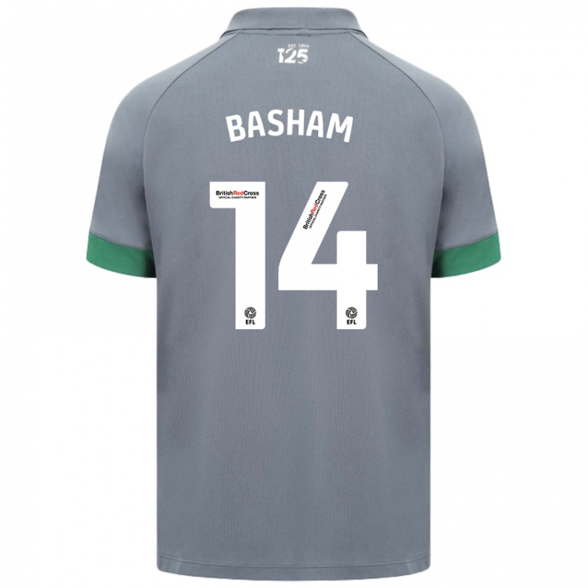 Niño Camiseta Olivia Basham #14 Gris Oscuro 2ª Equipación 2024/25 La Camisa Chile