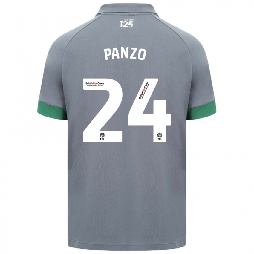 Niño Camiseta Jonathan Panzo #24 Gris Oscuro 2ª Equipación 2024/25 La Camisa Chile