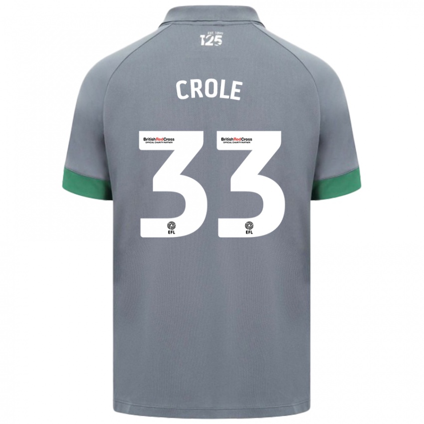 Niño Camiseta James Crole #33 Gris Oscuro 2ª Equipación 2024/25 La Camisa Chile