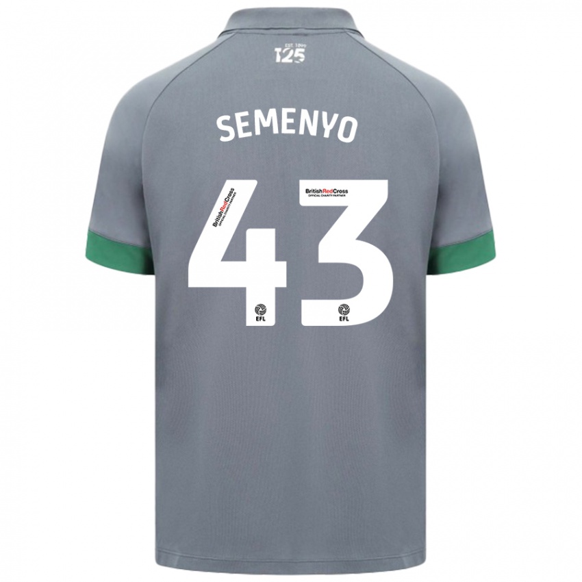 Niño Camiseta Jai Semenyo #43 Gris Oscuro 2ª Equipación 2024/25 La Camisa Chile