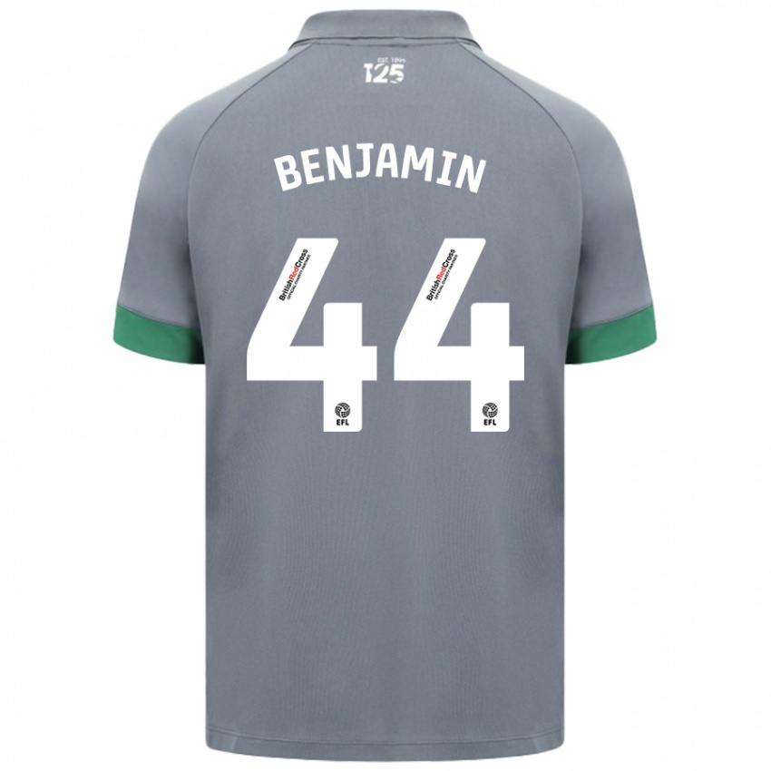 Niño Camiseta Xavier Benjamin #44 Gris Oscuro 2ª Equipación 2024/25 La Camisa Chile