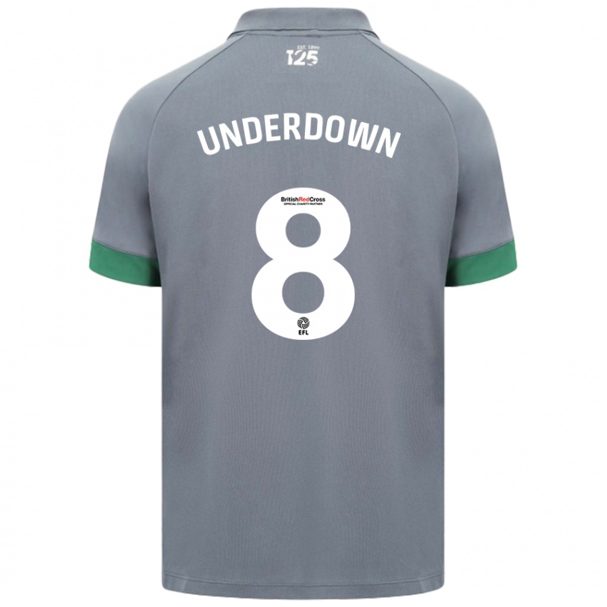 Niño Camiseta Kanisha Underdown #8 Gris Oscuro 2ª Equipación 2024/25 La Camisa Chile