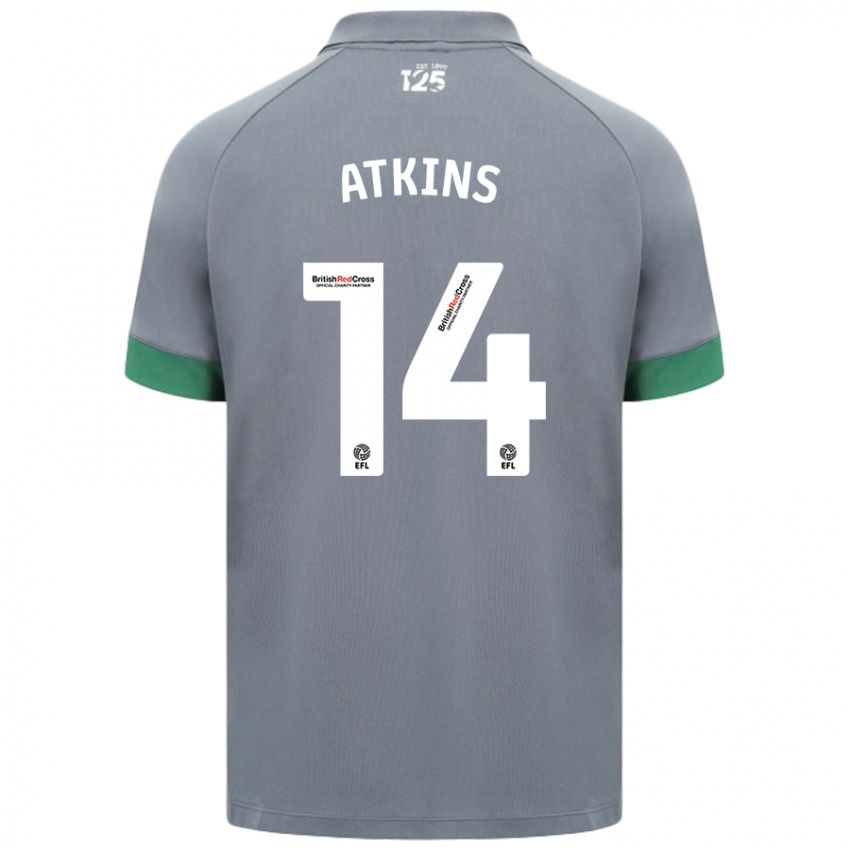 Niño Camiseta Zoe Atkins #14 Gris Oscuro 2ª Equipación 2024/25 La Camisa Chile