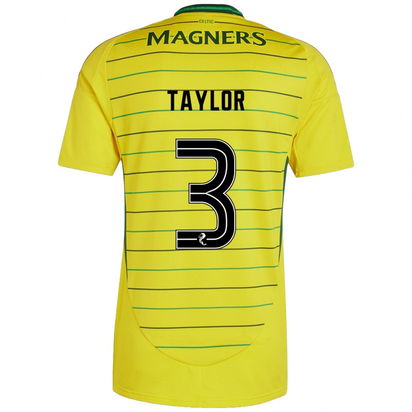 Niño Camiseta Greg Taylor #3 Amarillo 2ª Equipación 2024/25 La Camisa Chile