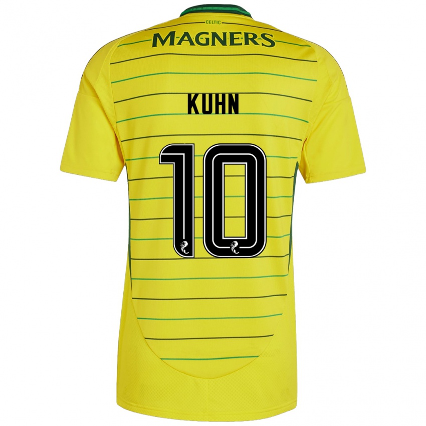 Niño Camiseta Nicolas Kühn #10 Amarillo 2ª Equipación 2024/25 La Camisa Chile