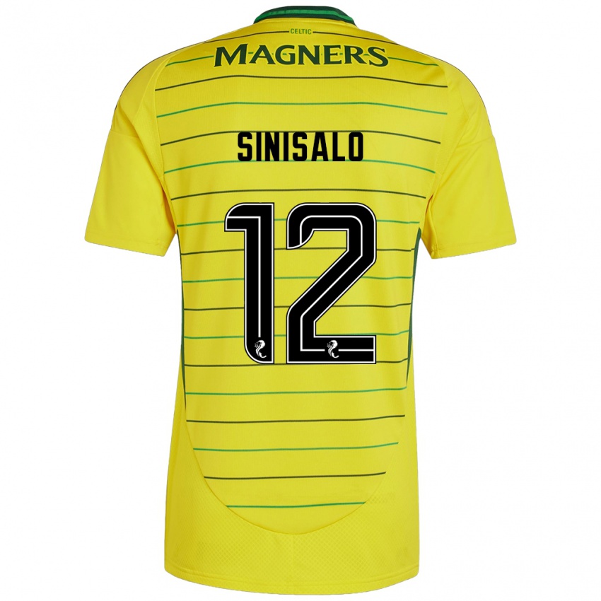 Niño Camiseta Viljami Sinisalo #12 Amarillo 2ª Equipación 2024/25 La Camisa Chile