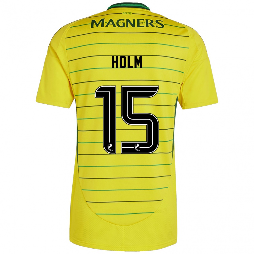 Niño Camiseta Odin Thiago Holm #15 Amarillo 2ª Equipación 2024/25 La Camisa Chile