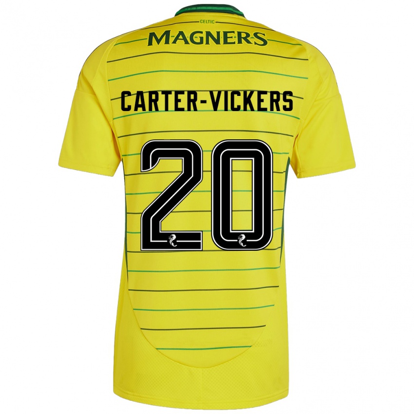 Niño Camiseta Cameron Carter-Vickers #20 Amarillo 2ª Equipación 2024/25 La Camisa Chile