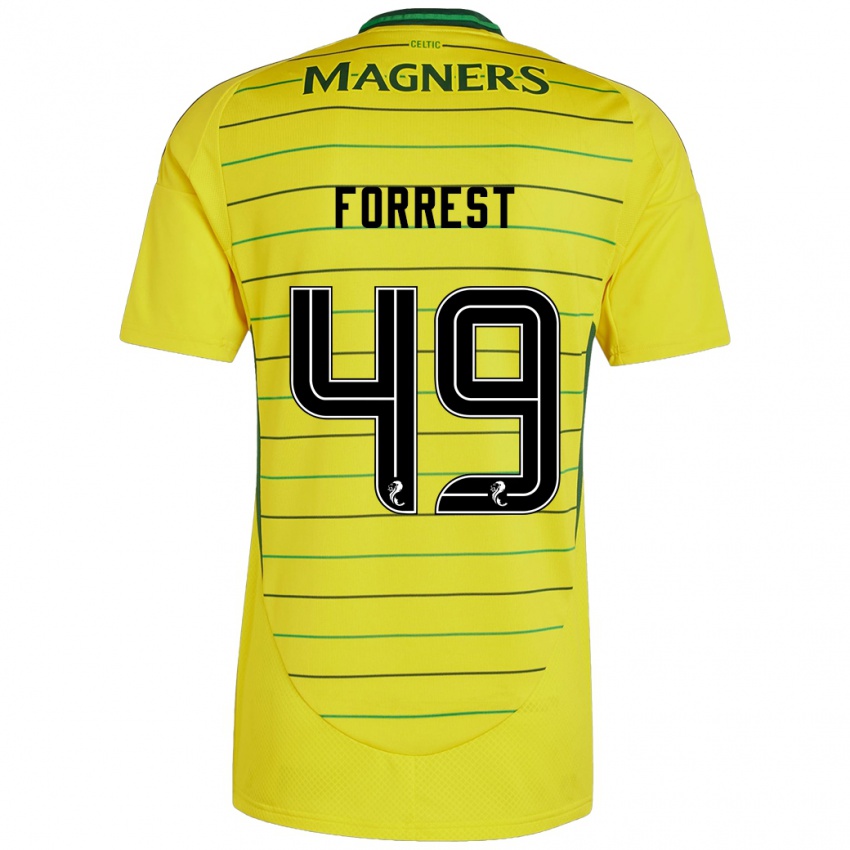 Niño Camiseta James Forrest #49 Amarillo 2ª Equipación 2024/25 La Camisa Chile