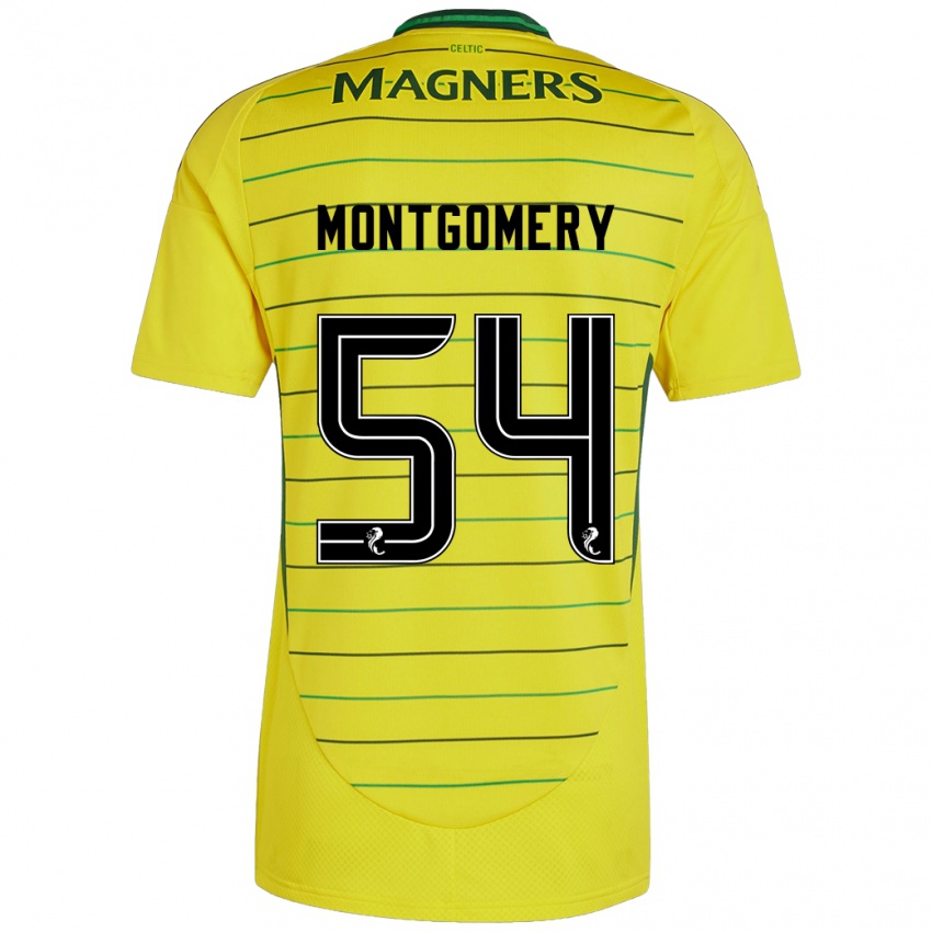 Niño Camiseta Adam Montgomery #54 Amarillo 2ª Equipación 2024/25 La Camisa Chile