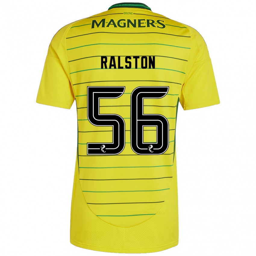 Niño Camiseta Anthony Ralston #56 Amarillo 2ª Equipación 2024/25 La Camisa Chile